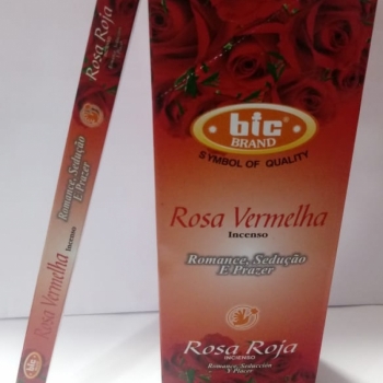 imagem INCENSO BIC BRAND  - Rosa Vermelha -  p/romance, sedução e prazer - Caixinha c/8 varetas em cada e/ou Caixa grande contendo 25 caixinhas