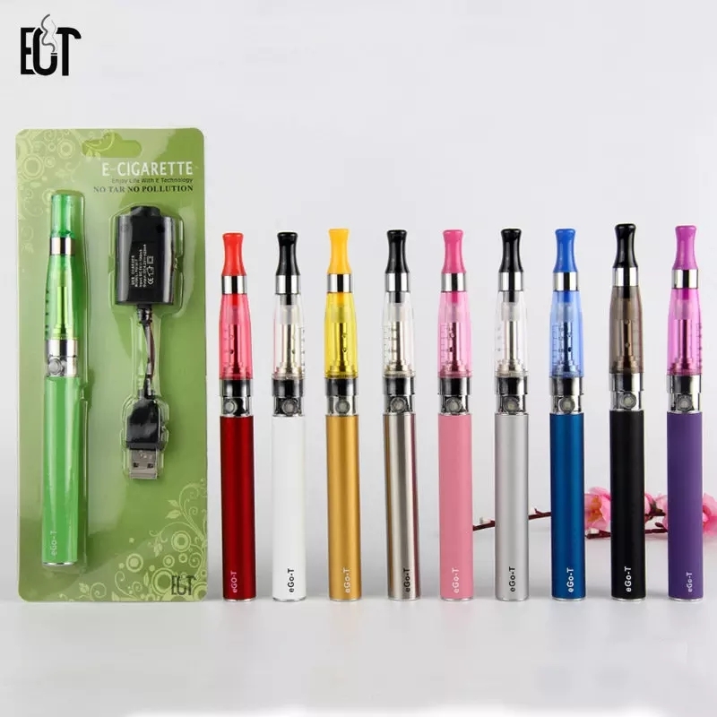 imagem Cigarro eletrônico/Kit cigarro eletrônico EGO T CE5 com capacidade para líquido de 1,6ml e carregador USB.