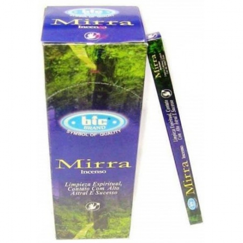 imagem INCENSO BIC BRAND  - MIRRA - p/limpeza espiritual, contato com alto astral e sucesso - Caixinha c/8 varetas em cada e/ou Caixa grande contendo 25 caixinhas