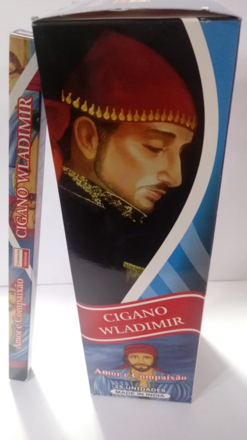 imagem INCENSO DARSHAN - Cigano Wladimir - Amor e compaixão - Caixinha c/8 varetas em cada e/ou Caixa grande contendo 25 caixinhas 
