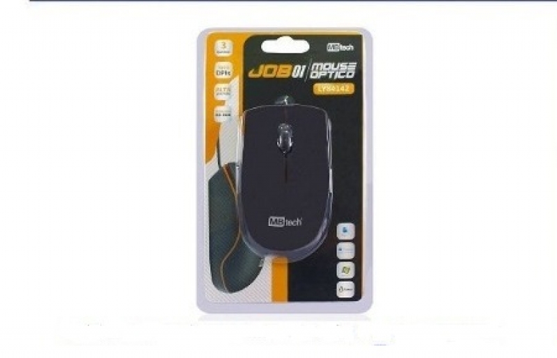 imagem MOUSE USB preto 100 dpi  HD DUO PC