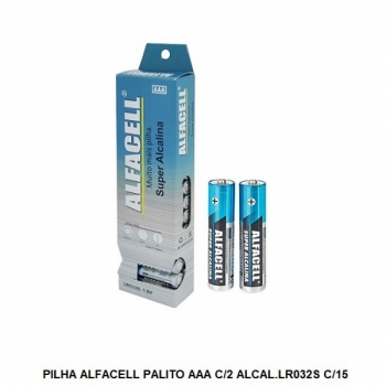 imagem PILHA ALFACELL palito AAA C/2 alcalina LR032S C/15