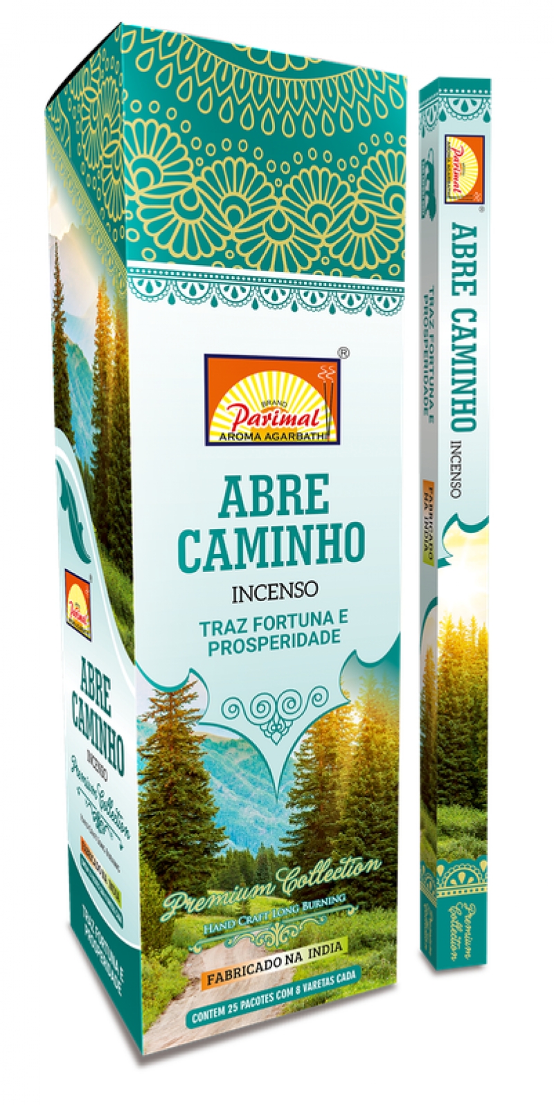 imagem INCENSO PARIMAL - Abre caminho - traz fortuna e prosperidade - Caixinha c/8 varetas em cada e/ou Caixa grande contendo 25 caixas de 8 varetas