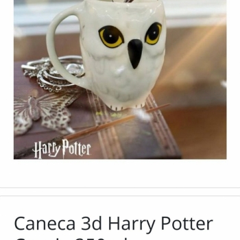 imagem Caneca Hedwig Coruja Harry Potter 3d Licenciada 250ml