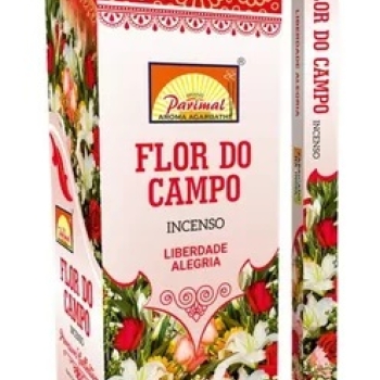 imagem INCENSO PARIMAL - Flor Do Campo - Liberdade e Alegria - Caixinha c/8 varetas em cada e/ou Caixa grande contendo 25 caixas de 8 varetas