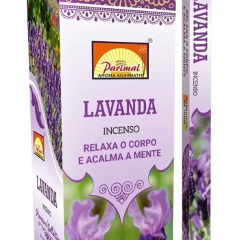 imagem INCENSO PARIMAL - Lavanda - Relaxa o Corpo e Acalma a Mente - Caixinha c/8 varetas em cada e/ou Caixa grande contendo 25 caixas de 8 varetas