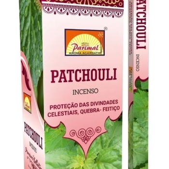 imagem INCENSO PARIMAL - PATCHOULI - Proteção das Divindades Celestiais, Quebra Feitiço - Caixinha c/8 varetas em cada e/ou Caixa grande contendo 25 varetas.